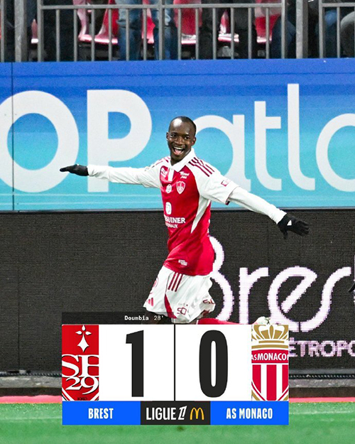 互交白卷!布雷斯特0-0闷平摩纳哥,双方各取一分难解渴