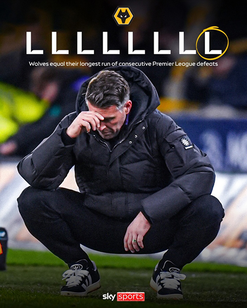 狼队“死亡赛程”来了：17轮仅2分垫底，下周两碰<a href=/zuqiubisa/manlian/ target=_blank class=infotextkey>曼联</a>+再踢枪手<a href=/zuqiubisa/liverpool/ target=_blank class=infotextkey>利物浦</a>